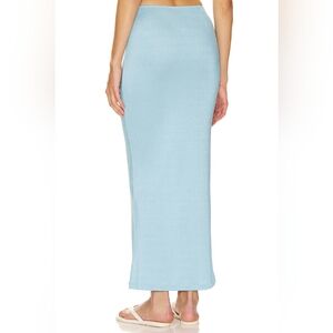 Elegant Blue Maxi Skirt